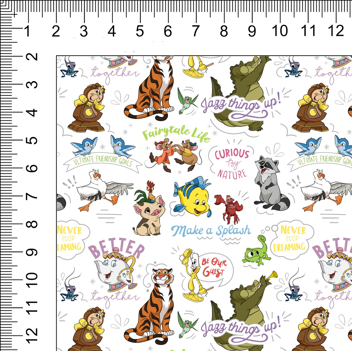 BFF Sidekicks White Woven Retail Fabric