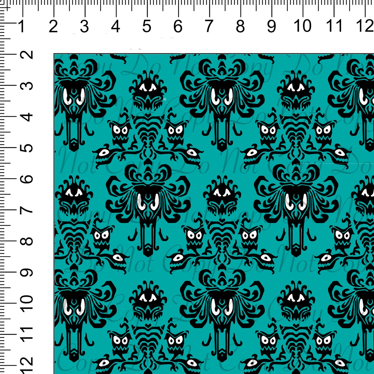 HM Wallpaper Teal Woven Retail Fabric