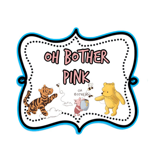 Oh Bother Pink Woven Retail Fabric