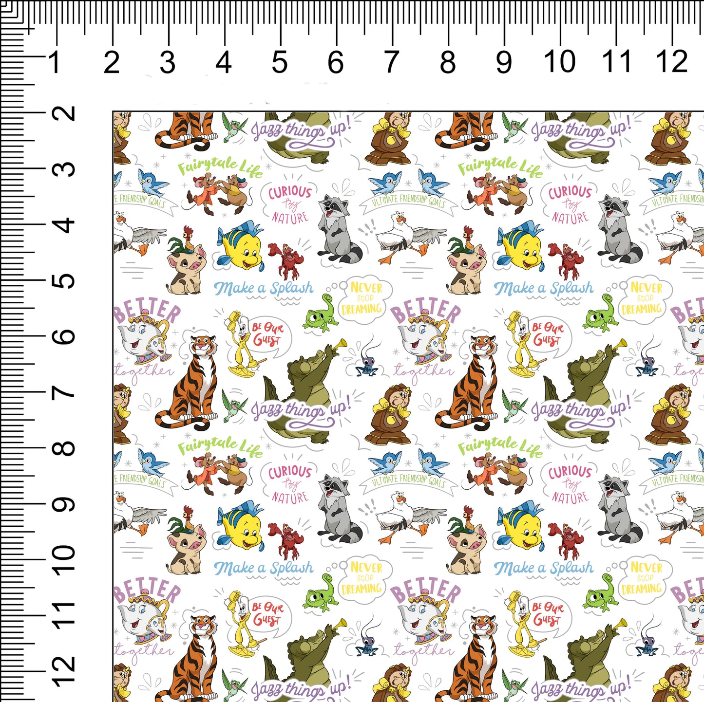 BFF Sidekicks White Woven Retail Fabric