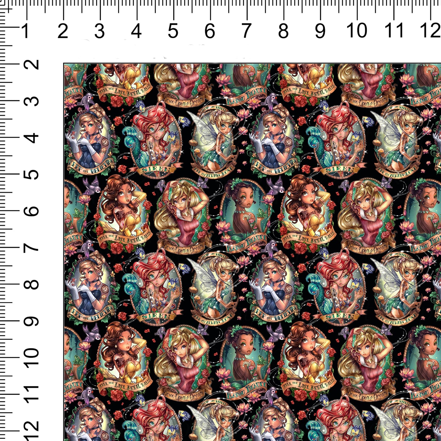 Princess Tats Woven Retail Fabric