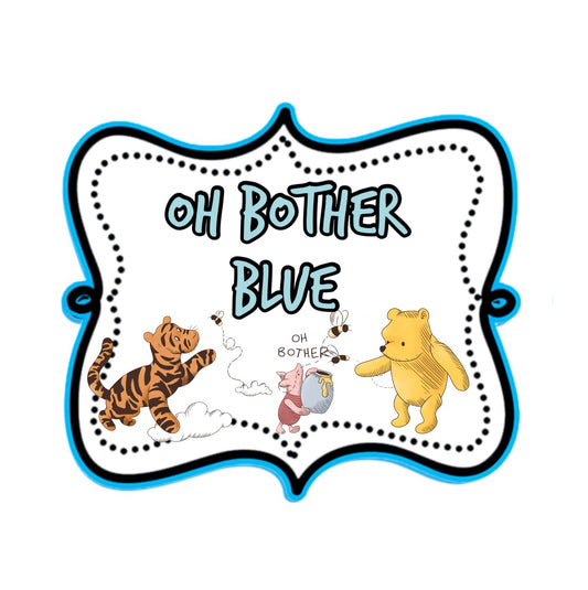 Oh Bother Blue Woven Retail Fabric