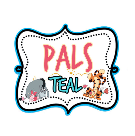Pals Teal Woven Retail Fabric
