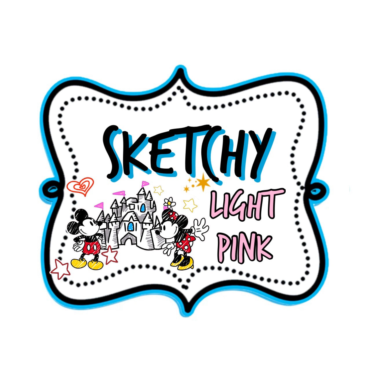 Sketchy Lt Pink Woven Retail Fabric
