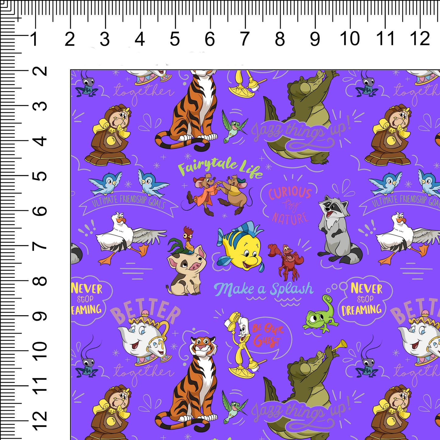 BFF Sidekicks Purple Woven Retail Fabric
