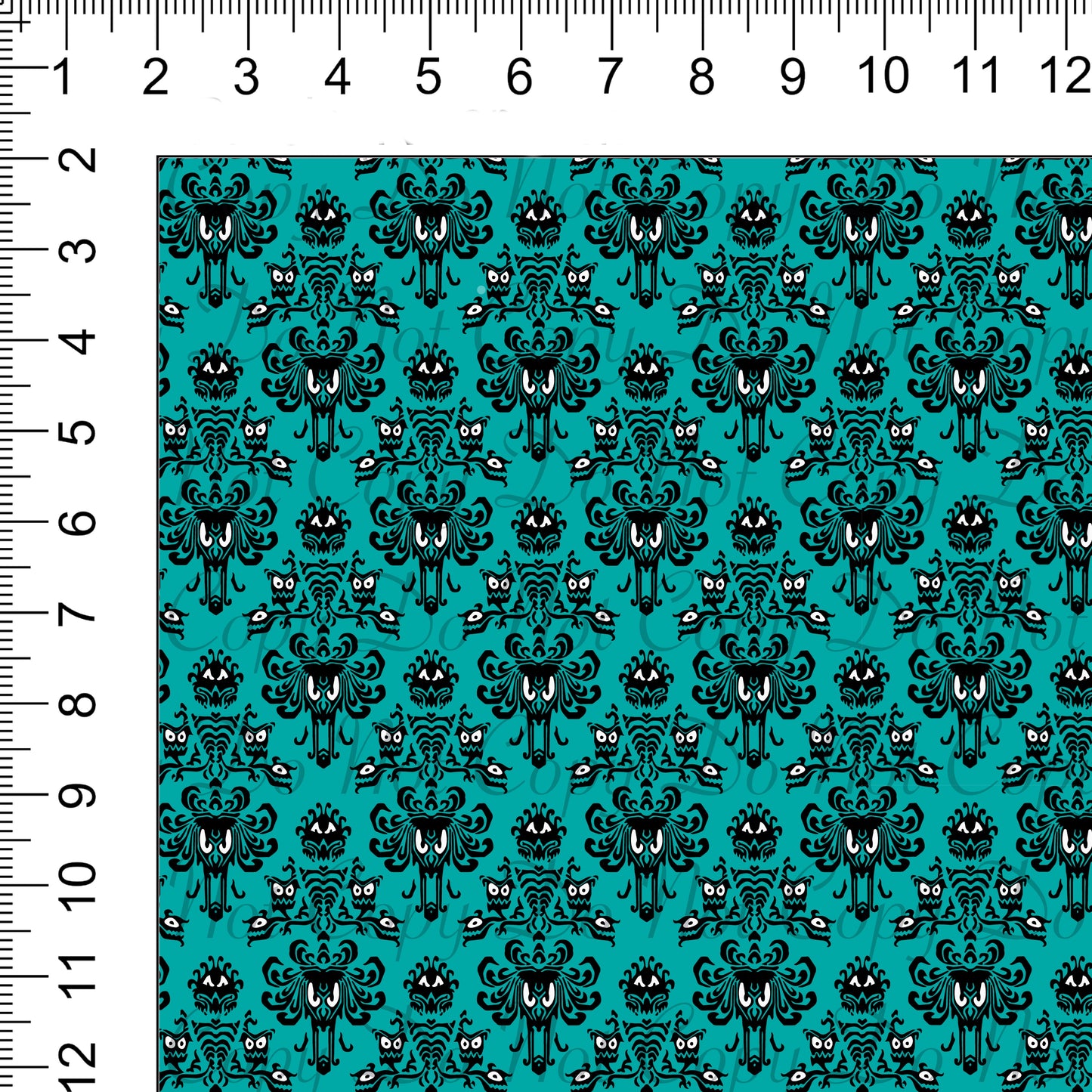 HM Wallpaper Teal Woven Retail Fabric