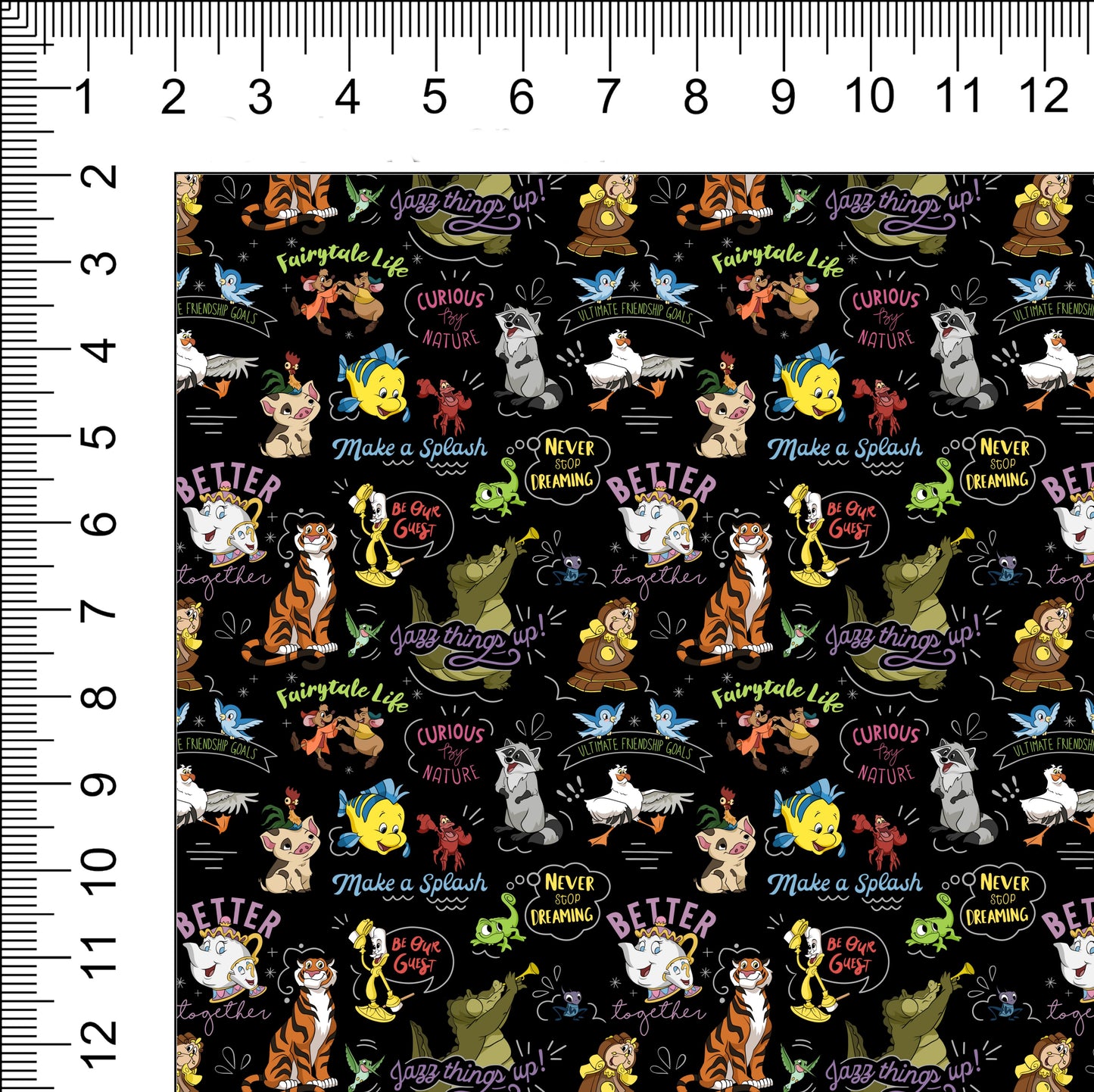 BFF Sidekicks Black Woven Retail Fabric