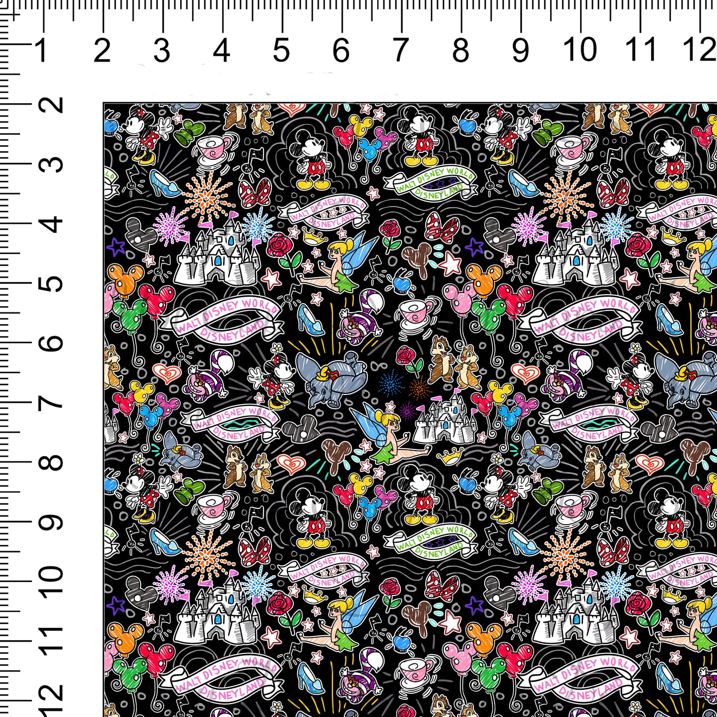 Sketchy Black Woven Retail Fabric