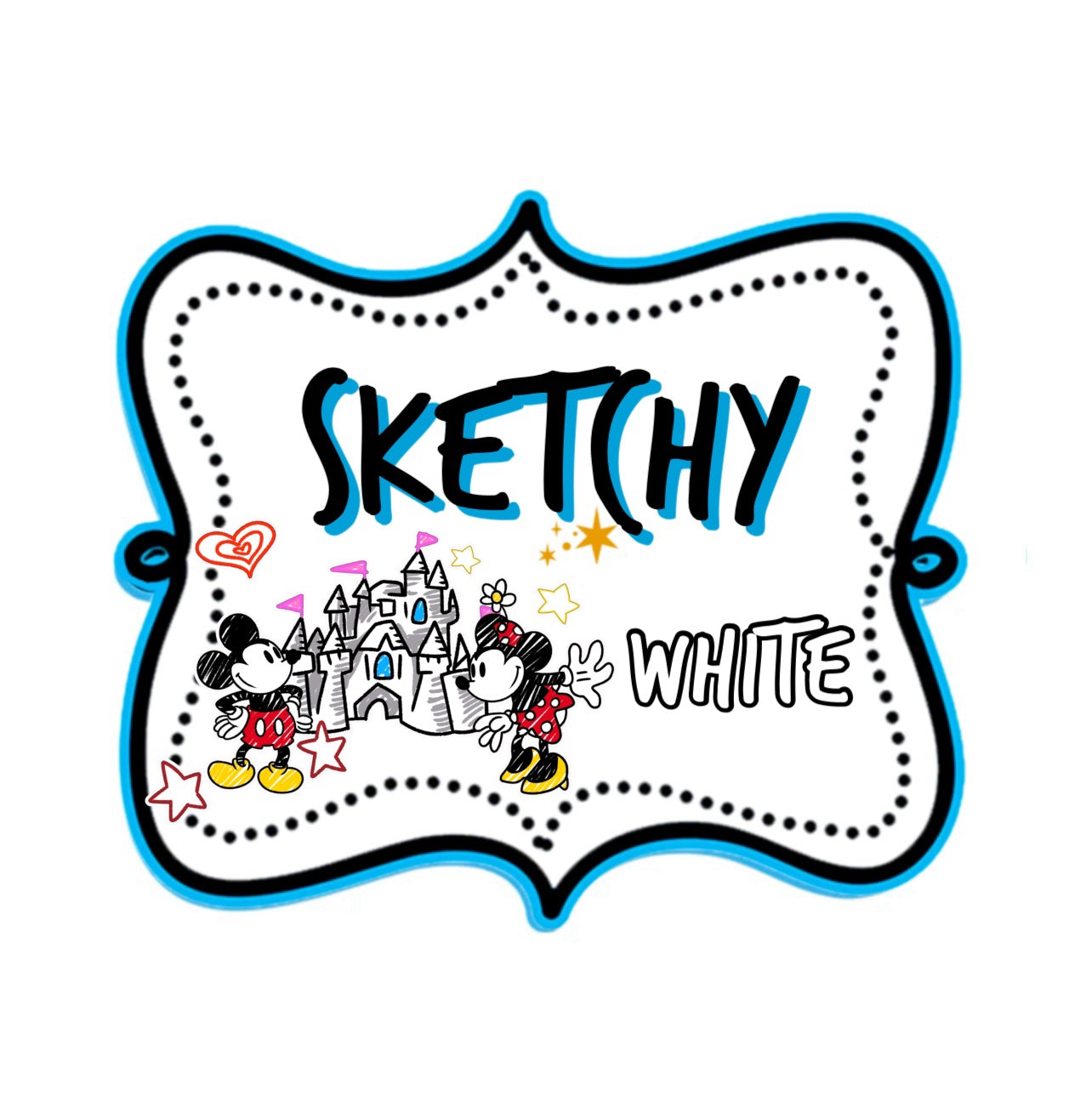 Sketchy White Woven Retail Fabric