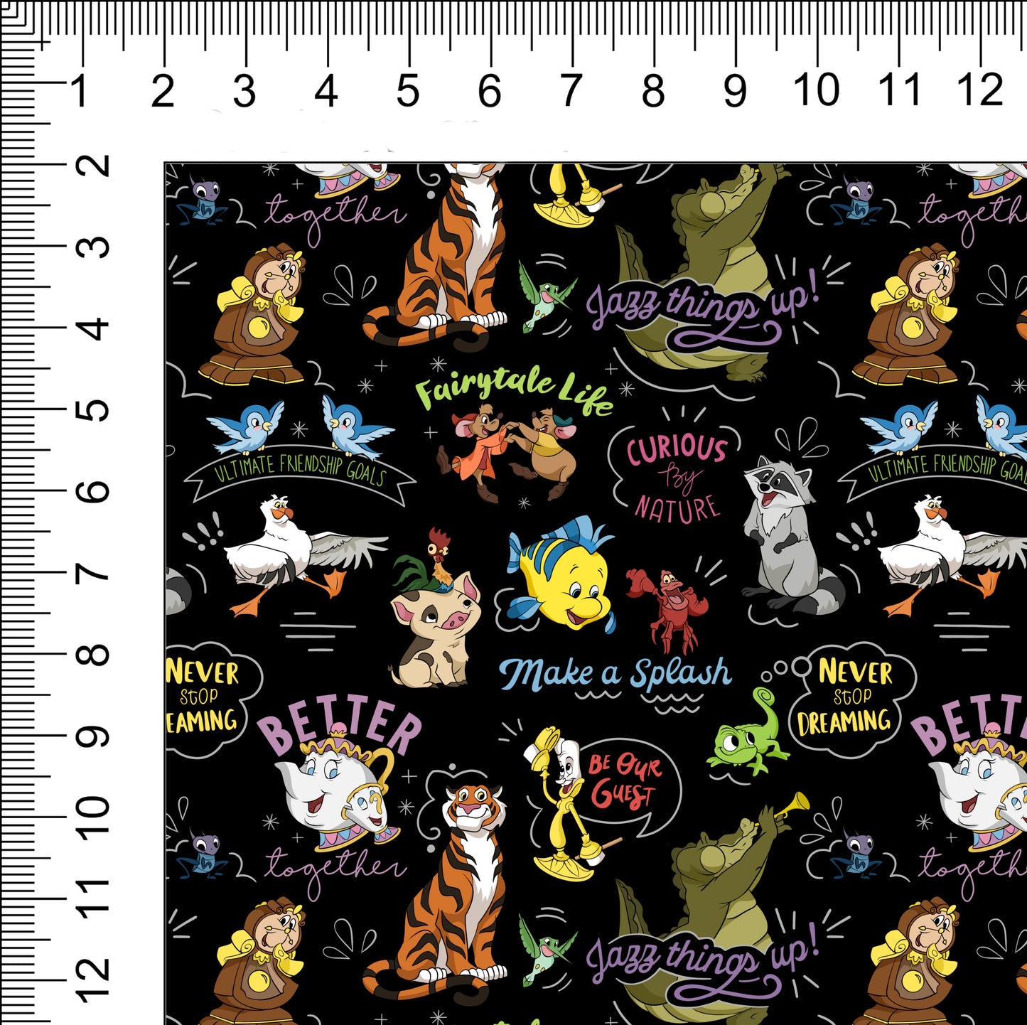BFF Sidekicks Black Woven Retail Fabric