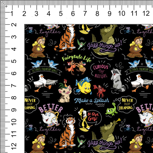 BFF Sidekicks Black Woven Retail Fabric
