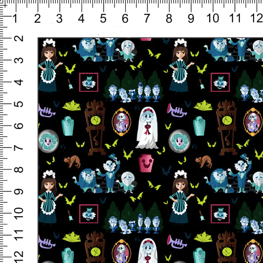 HM Black Woven Retail Fabric