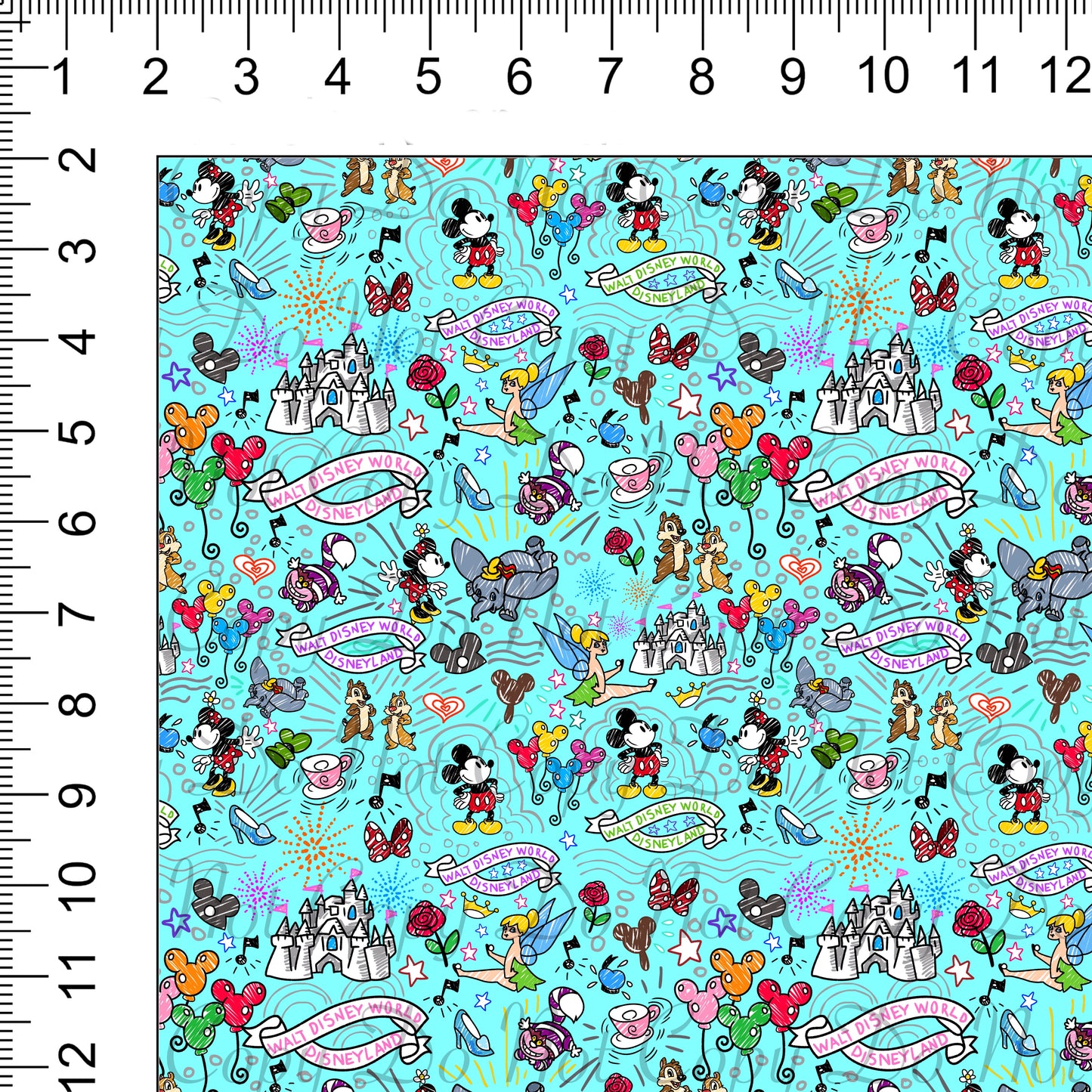 Sketchy Mint Woven Retail Fabric