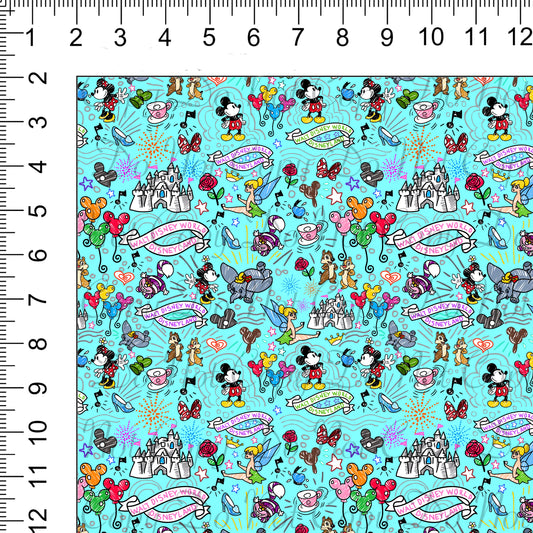 Sketchy Mint Woven Retail Fabric