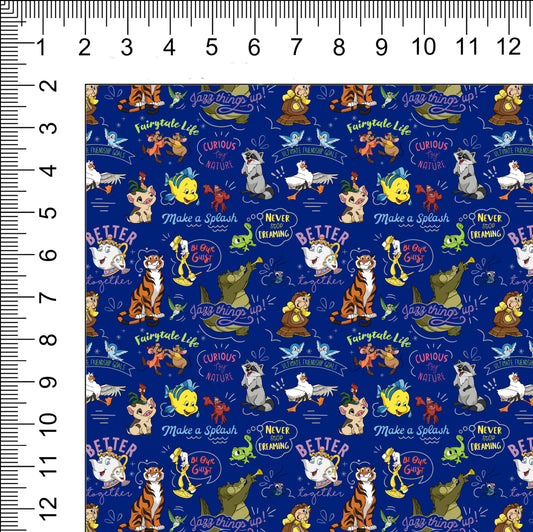 BFF Sidekicks Royal Blue Retail Fabric