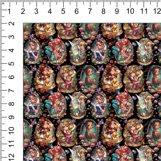 Princess Tats Woven Retail Fabric