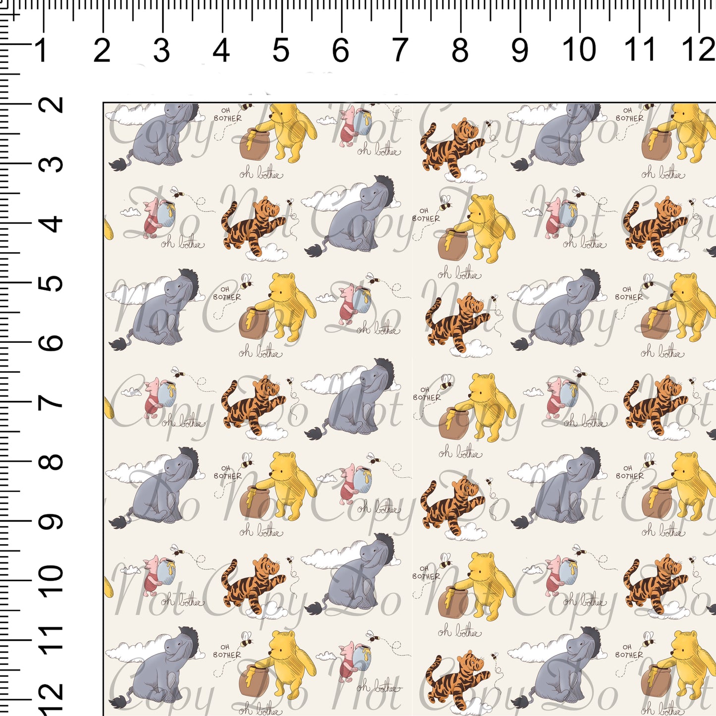 Oh Bother Cream Woven Retail Fabric