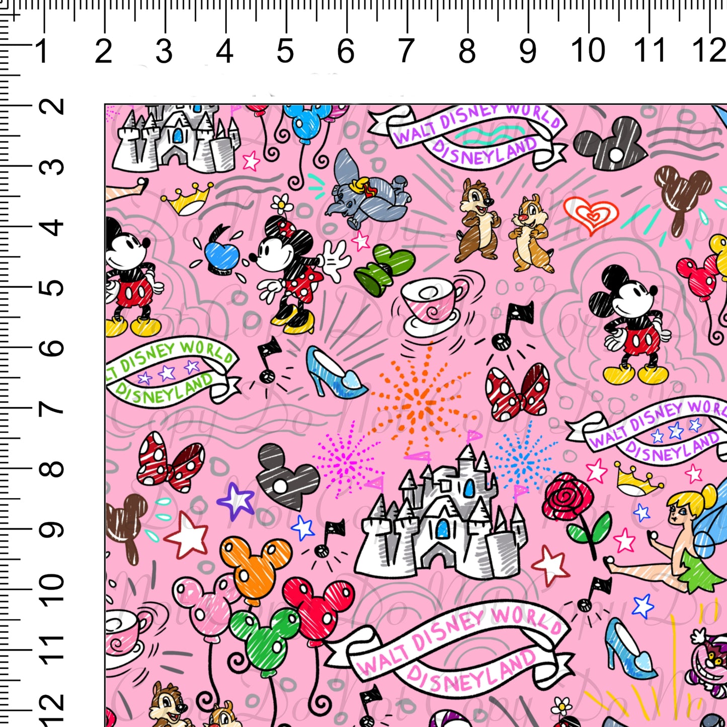Sketchy Lt Pink Woven Retail Fabric