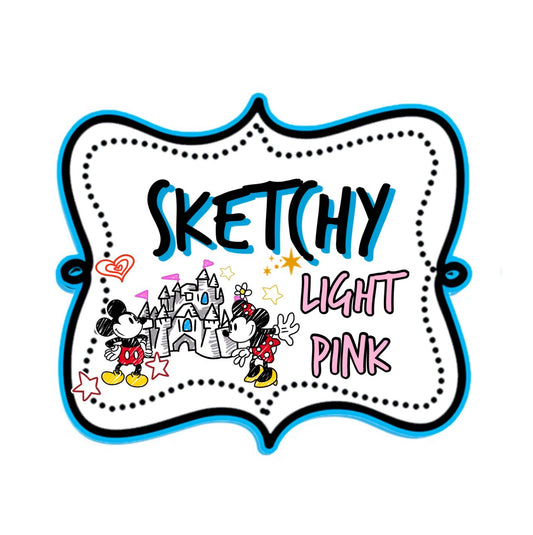 Sketchy Lt Pink Woven Retail Fabric
