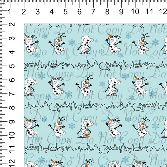Snowman Woven Retail Fabric