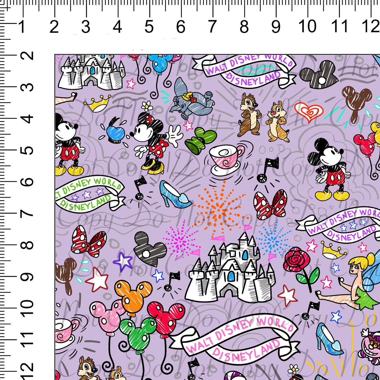 Sketchy Lavender Woven Retail Fabric
