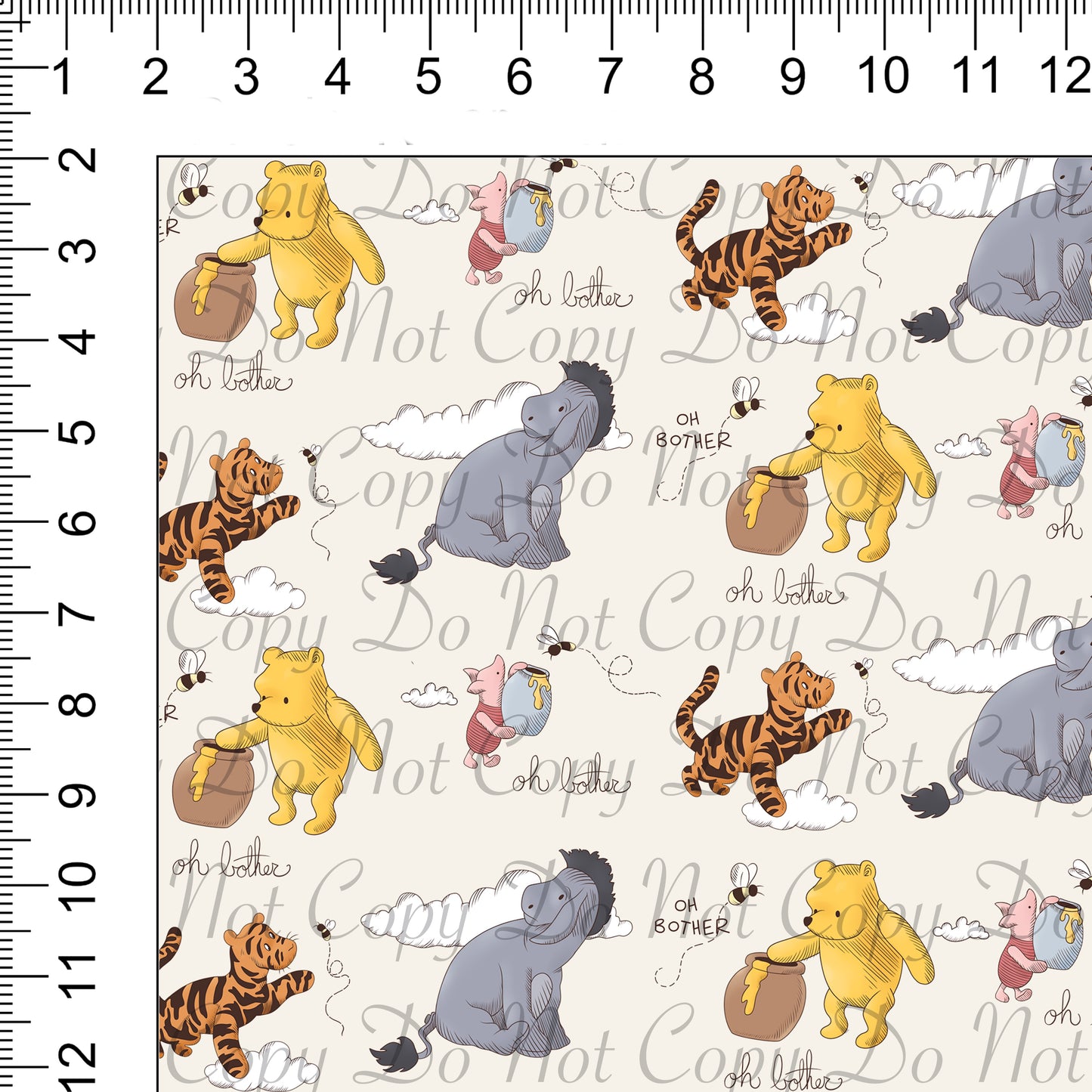 Oh Bother Cream Woven Retail Fabric
