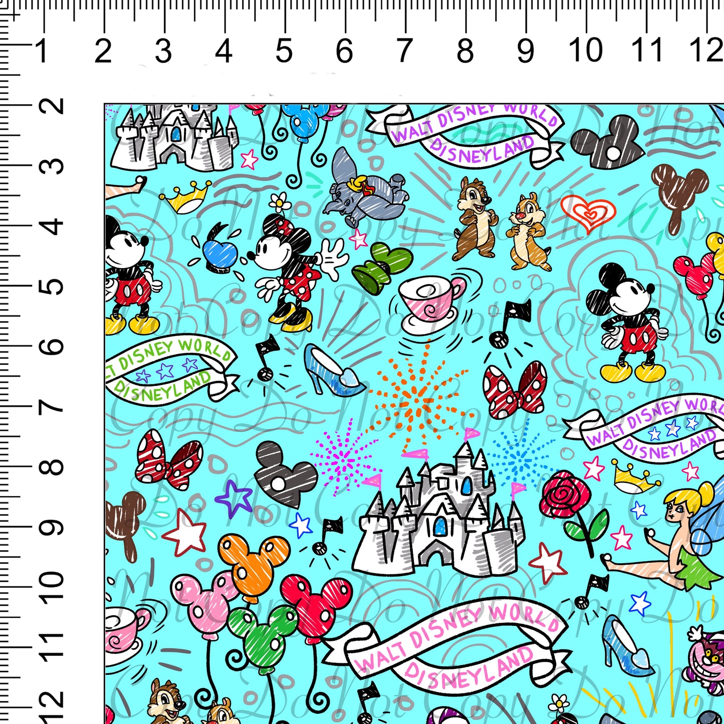 Sketchy Mint Woven Retail Fabric