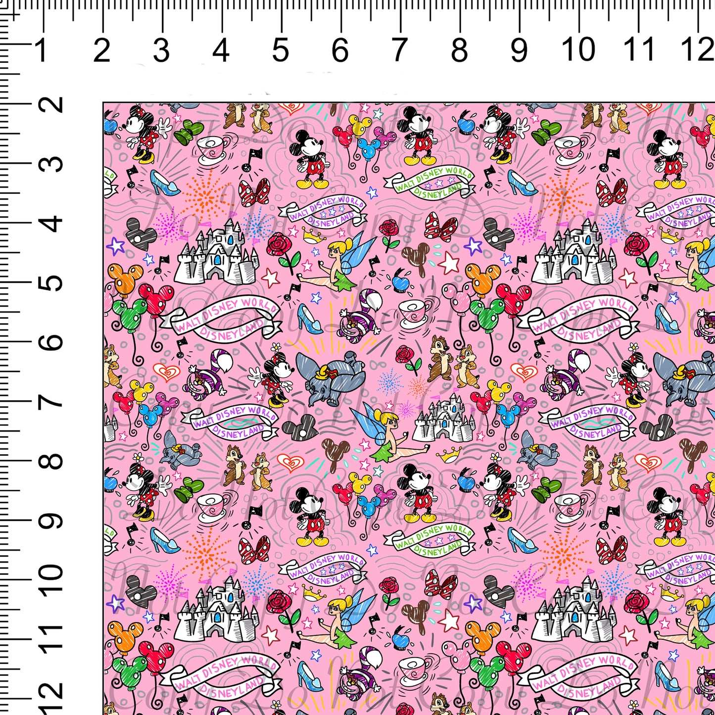 Sketchy Lt Pink Woven Retail Fabric