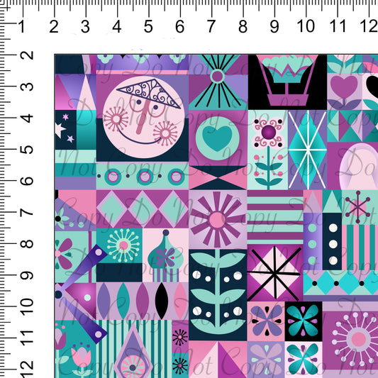 Around the World Lavender Woven Retail Fabric